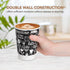 10 Oz. Double Wall Insulating Coffee Cup - 50 Pack, Disposable Paper Cups with No Sleeves Needed, Graphic Grab 'n Go Cup - Home, Office, Cafe (50 Cups ONLY)
