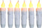 CVHOMEDECO. Set of 6 Flickering Warm White LED Resin Drip 4 Inch Taper Candle with Timer