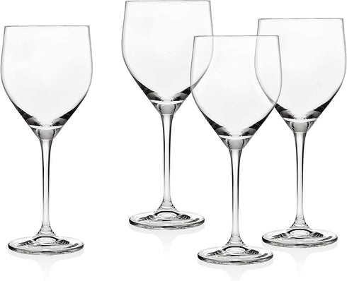 Godinger Wine Glasses Goblets, Stemmed Wine Glass Beverage Cups, European Made - 16oz, Set of 4