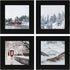 Golden State Art, Smartphone Instagram Frame Collection, Set of 4, 4x4-inch Square Photo Wood Frames, Black