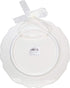 Malden International Designs Glazed Ceramic 50th Anniversary Plate With Gold Accents And Ribbon For Hanging, 9x9, White