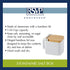 RSVP International White Stoneware Kitchen Collection, Salt Box, 4.5x3.25x3.5"