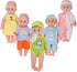 Young Buds Set of 5 for 12-13-14 Inch Newborn Reborn Alive Doll Baby Doll Clothes Dress Costumes Gown Outfits with Feeding Bottle Birthday Xmas Present Wrap