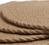 SHACOS Jute Placemats Set of 4 Heat Resistant 12 inch Round Place Mats Natural Jute Woven Braided Table Mats Thick Farmhouse Placemats Trivet (Jute Brown, 12 Inch)
