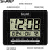 Sharp Atomic Desktop Clock Auto Set Digital Alarm Clock - Atomic Accuracy - Easy to Read Screen with Time/Date/Temperature Display- Perfect for Nightstand or Desk