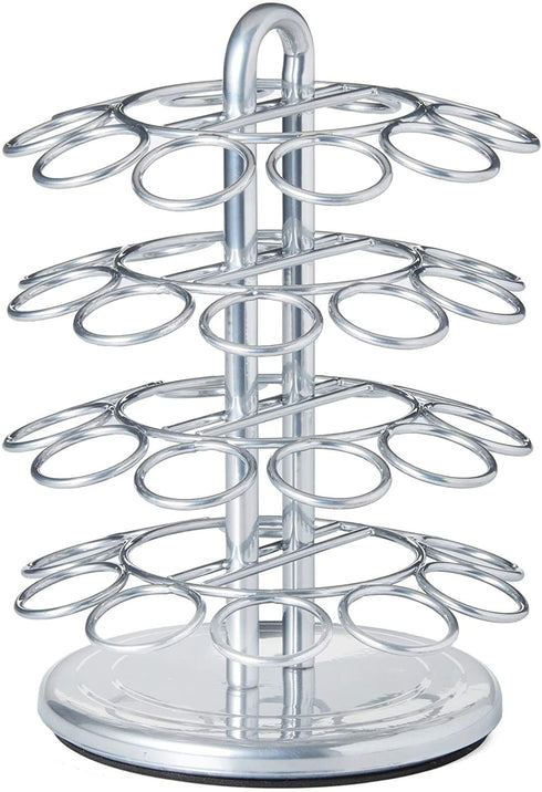 Nifty Nespresso Capsule Carousel 40 Coffee Pod Storage Holder, Spins 360-Degrees, Lazy Susan Platform, Modern Chrome Design, Home or Office Kitchen Counter Organizer
