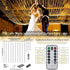 Ollny Curtain Lights LED Curtain Fairy Lights Outdoor, 6.6FT 8 Lighting Modes Window Wall Hanging String Lights Warm White with USB and Remote for Christmas Indoor Bedroom Wedding Party Easter Garden
