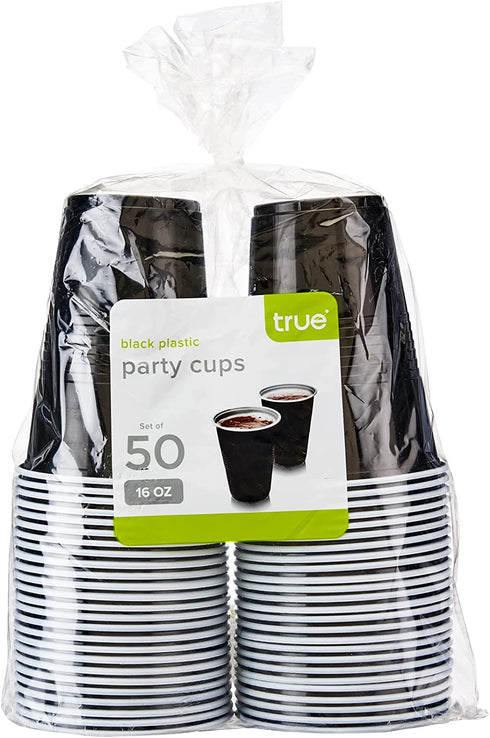 True Party Cups, One Size, Black