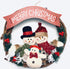 Nature's Nectar Merry Christmas Wreath Home Kitchen Wall Hanging with Snowman, Santa, Doll, & Pine Leaves Decorative Ornament Plastic & Rattan Party Décor Door Hanger Artificial Fall for All Season