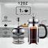 EAXCK 12oz French Press Coffee Maker, 304 Stainless Steel Coffee Press 4 Level Filtration System, Heat Resistant Thickened Borosilicate Glass, Durable Easy Clean,100% BPA Free, Suitable for Single Use