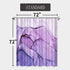 Abstract Purple Shower Curtain Ombre Purple Marble Lilac Luxury Art Modern Bathroom Shower Curtains Fabric Waterproof with Hooks, 72x72 inches