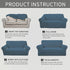 Easy-Going Stretch Chair Sofa Slipcover 1-Piece Couch Sofa Cover Furniture Protector Soft with Elastic Bottom for Kids, Pet. Spandex Jacquard Fabric Small Checks (Chair, Bluestone)