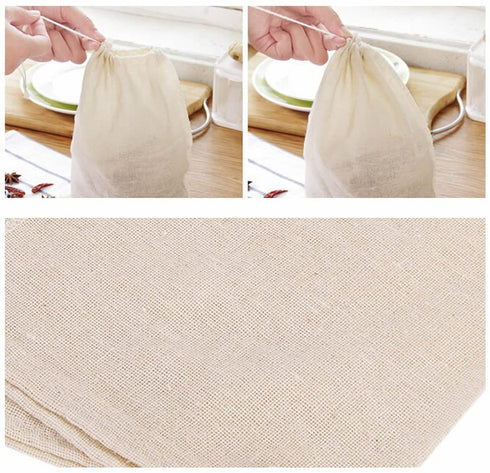 GOOTRADES 12 Pack Reusable Soup Bags,Kitchen Food Strainer Spice Filter Bag,10x8 inch