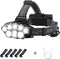 Headlamp Rechargeable, Briignite 8 LED Headlamp Flashlight, 6 Mode USB Rechargeable Headlamp, 5000LM Super Bright Head Light, Waterproof, 270°Wide Beam, Outdoor Hiking, Cycling, Fishing, Camping Gear