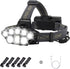 Headlamp Rechargeable, Briignite 8 LED Headlamp Flashlight, 6 Mode USB Rechargeable Headlamp, 5000LM Super Bright Head Light, Waterproof, 270°Wide Beam, Outdoor Hiking, Cycling, Fishing, Camping Gear