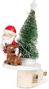 6.75" H Rudolph W/Santa Night-