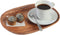 Woodard & Charles 12-Inch Acacia Oval Tray, Medium, Brown