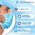Box of 50 4-Ply ASTM Level 3 Face Masks, Disposable (Blue) by PlastCare USA
