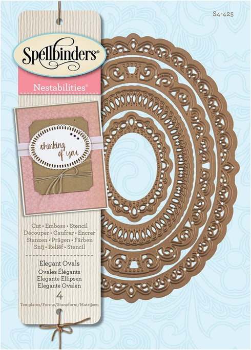 Spellbinders S4-425 Nestabilities Elegant Ovals Etched/Wafer Thin Dies