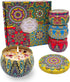 Orentas, Scented Candles Gift Set, Pure Natural Soybean for Aromatherapy Wax ,Travel Tin Candles for Home Meditation, Mother's Day Gift or Birthday Gifts 4 Packs, 4.4oz (Lemon/Rose/Orange/Lavender)