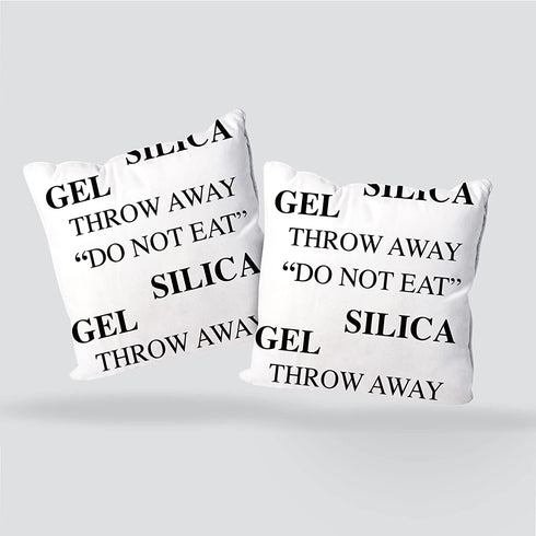 Silica Gel Throw Pillowcases, Lightweight Super Soft Easy Care Pillowcases - 2-Pack, Funny Square Throw Pillow Cover, 16"X16" Decorative Pillowcase Funny Decor Case with Hidden Zipper