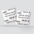 Silica Gel Throw Pillowcases, Lightweight Super Soft Easy Care Pillowcases - 2-Pack, Funny Square Throw Pillow Cover, 16"X16" Decorative Pillowcase Funny Decor Case with Hidden Zipper