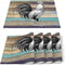 WARM TOUR Table Placemats Set of 4, Farm Cock Rooster on Retro Wood Grain Heat Resistant Place Mats Washable Cotton Linen Table Mats for Dining Kitchen, Easy to Clean, America Retro Country Theme