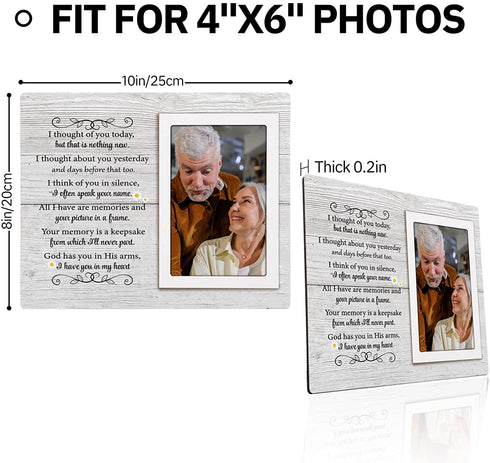 Memorial Gifts Picture Frame - In Loving Memory of Mother, Father, Grandma, Grandpa - Memorial Frames for Loved One - Fits 4x6 Inches Photo