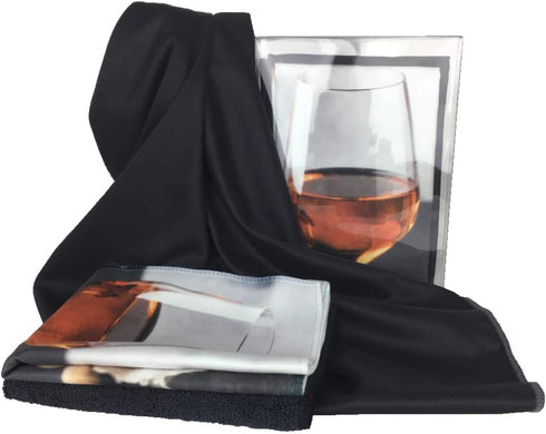 Wine Glass Polishing Cloth Set of 3 Lint Free Microfiber Polishing Towels for Glassware or Barware