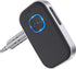 COMSOON Bluetooth 5.0 Receiver for Car, Noise Cancelling Bluetooth AUX Adapter, Bluetooth Music Receiver for Home Stereo/Wired Headphones/Hands-Free Call,16H Battery Life-Black+Silver