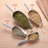 Kenbutsu Stainless Steel Ice Scoop 6 Ounces Set of 2, 8.25 Inch Small Metal Food Scoops for Kitchen Party Bar Wedding, Durable & Heavy Duty, Mirror Finish & Anti Rust, Dishwasher Safe.