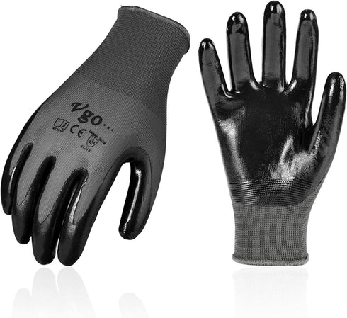 Vgo Safety Work Gloves, Gardening, Non-slip Dipping Gloves (NT2110)