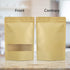 100 Pcs Resealable bags,4.7" x 7.9" Stand Up Kraft Paper Bags with Matte Window, Zip Lock Food Storage Bags for Packaging Products, Reusable, Sealable
