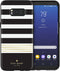 Incipio Samsung Galaxy S8 Kate Spade New York Protective Hard-Shell Case - Stripe 2 (Black/White/Gold Foil)