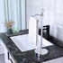 ROLABAM Towel Rack (with Crystal Finial) Hand Towel Holder Stand Total Height 15.7" for Bathroom Vanity Countertop, Kitchen, Steel Towel Holder Stand , Chrome
