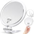 Handheld 20x Magnifying Mirror with Folding Handle, Portable Hand Mirror with Magnification for Makeup/Travel, Double Sided, Round, 6"
