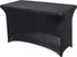 Obstal 4ft Stretch Spandex Table Cover for Standard Folding Tables - Universal Rectangular Fitted Tablecloth Protector for Wedding, Banquet and Party ?Black, 48 Length x 24 Width x 30 Height Inches?
