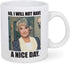 Official The Golden Girls I Will Not Have A Nice Day Mug - 20-Ounce White Ceramic Cup for Hot Coffee, Tea, Water - Best Novelty Drinkware w/ Show Logo - Features Dorothy Zbornak - Licensed Merchandise