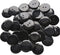 GANSSIA 1 Inch (25mm) Black Color Buttons 2 Holes Resin Button for Sewing and Craft Pack of 100pcs