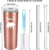 Qtencas Mama Bear Stainless Steel Skinny Tumbler, Double Wall Insulated Tumbler with Lid, Mother's Day Birthday Christmas Gifts for Mom Mother Wife Women, 20 Oz Slim Travel Water Tumbler, Rose Gold