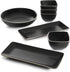 Gibson Elite Soho Lounge Dinnerware Set, (2) Platter, Matte Black