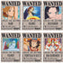 One Piece Wanted Posters, New Edition, 28.5cm—19.5cm, Luffy 1.5 Billion, Pack of 24