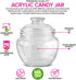 Modern Innovations 40 oz Candy & Cookie Jar with Lid, Premium Acrylic Clear Apothecary Jar, Wedding & Home Décor Centerpiece Cookie Candy Buffet Decorative Kitchen
