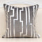 Alerfa 18 x 18 Inches Gray Geometric Silver Leather Striped Cushion Cases Luxury European Throw Pillow Covers Decorative Pillows for Couch Living Room Bedroom Car 45 x 45cm