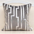 Alerfa 18 x 18 Inches Gray Geometric Silver Leather Striped Cushion Cases Luxury European Throw Pillow Covers Decorative Pillows for Couch Living Room Bedroom Car 45 x 45cm