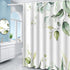 Green and White Shower Curtain Green Leaves Fabric Shower Curtains Botanical Themed Floral Shower Curtain for Bathroom Watercolor Leaf Shower Curtain Sets Waterproof with Hooks, 72? X 72?