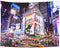 Emvency Tapestry City January 6 Illuminated Facades of Theaters on 2011 in Times Night Street Home Decor Wall Hanging for Living Room Bedroom Dorm 60x80 Inches