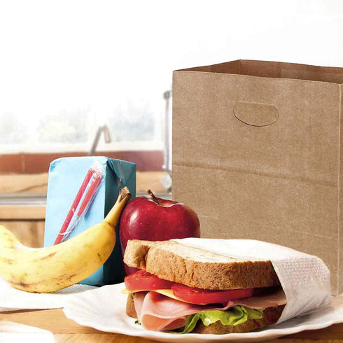 30 Pcs Kraft Paper Bags, 11x6x11" Brown Paper Gift Bags with Die Cut Handle Bulk, Kraft Paper Tote Bags Party Favor Goody Bags Grocery Bags Shopping Bags Takeout Bags for Restaurant, Bakery, Retail