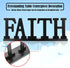 4 Pieces Love Faith Hope Family Wood Word Sign Black Wooden Cutout Letter Table Sign Rustic Letter Tabletop Decorations Freestanding Wood Sign for Home Room Fireplace Table Centerpiece Decoration
