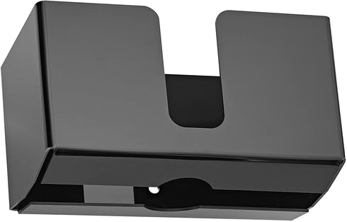 Alpine Industries Acrylic Wall-Mounted Paper Towel Dispenser - Single or Multiple Towel Retrieval - Bi Fold and C Fold (Black)